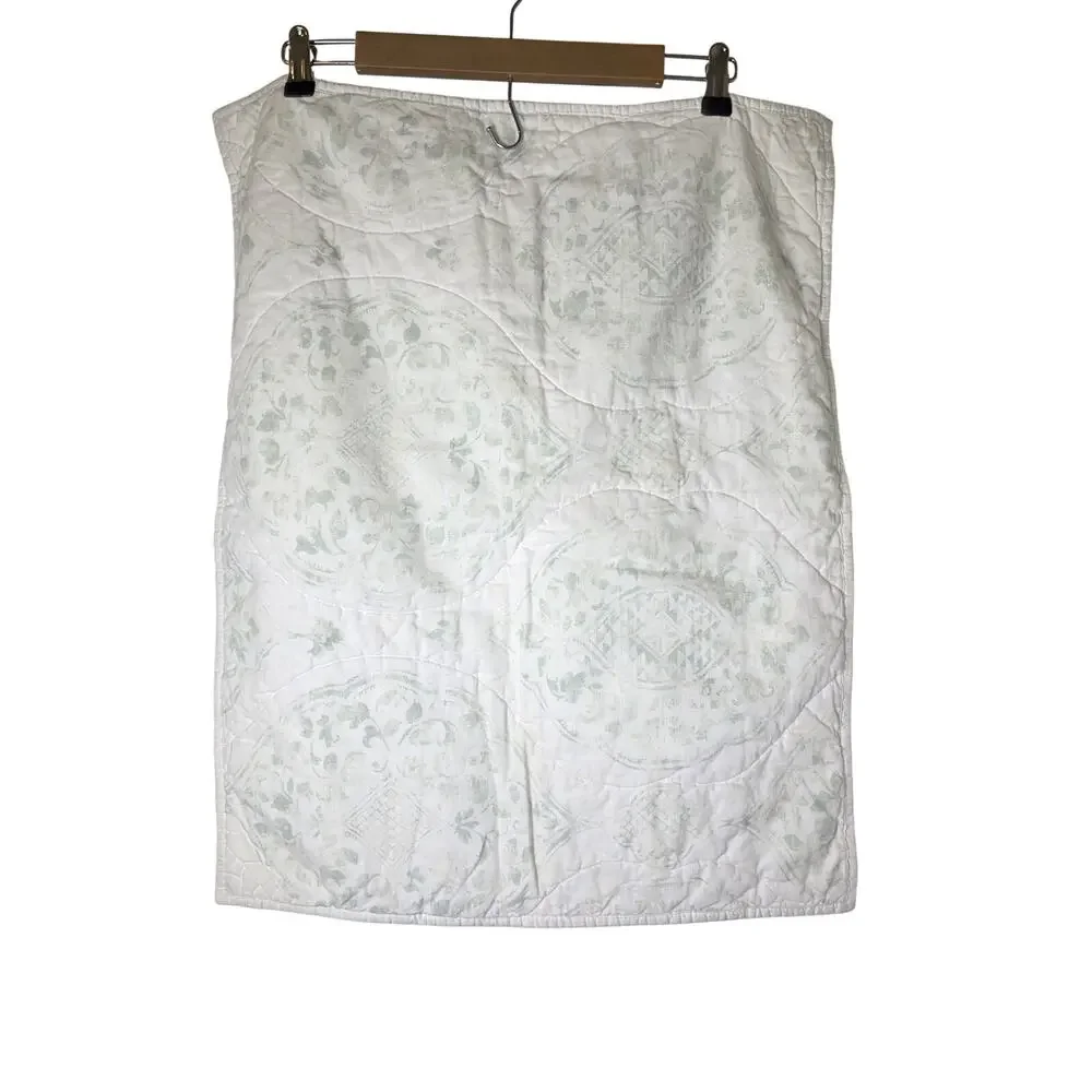 THRESHOLD Green Quilted Floral STANDARD Pillow Sham Set of 2